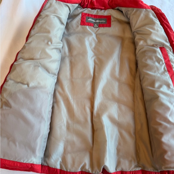 Eddie Bauer EB650 Women’s Deep Red Puffer Vest Grey Interior Size XXL - Picture 5 of 9